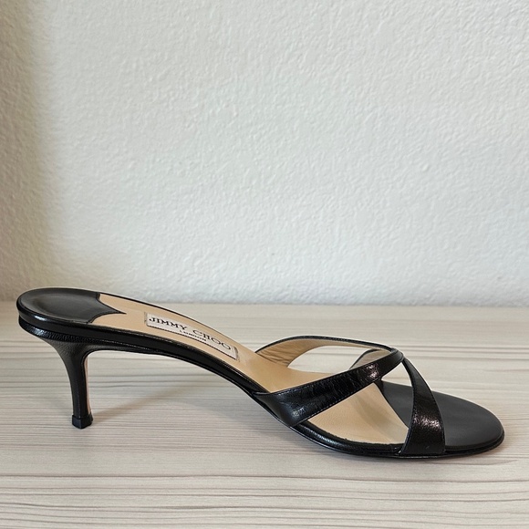 Vintage Jimmy Choo Kitten Heels Black Leather 39 - Picture 6 of 16